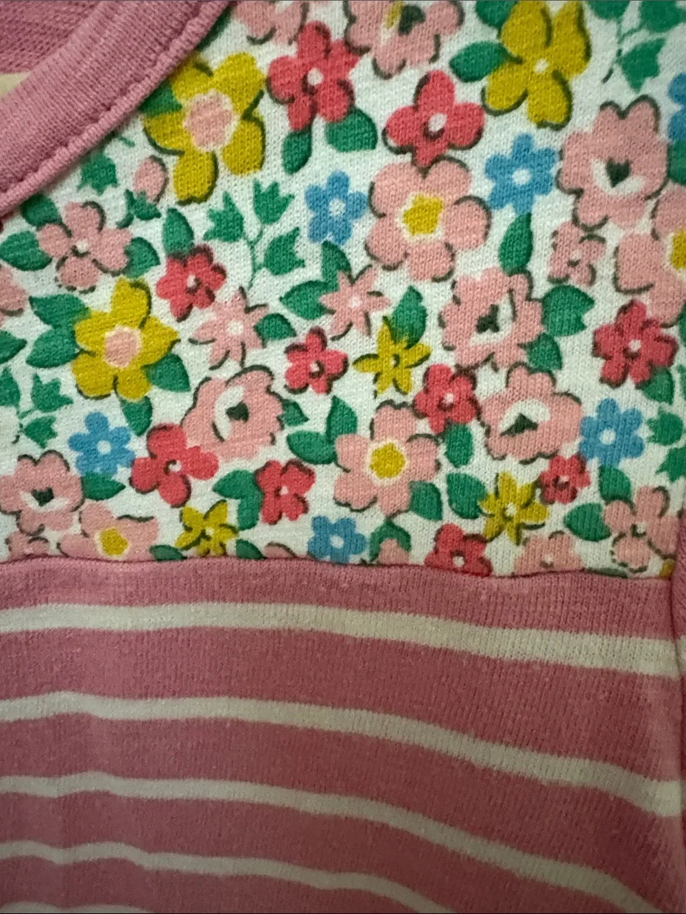 7-8 years Mini Boden Floral and Striped Dress: back to school